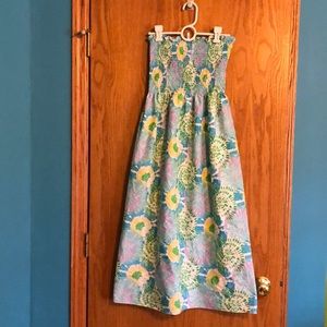 Tube-Top Style Maxi Dress Sundress S Small